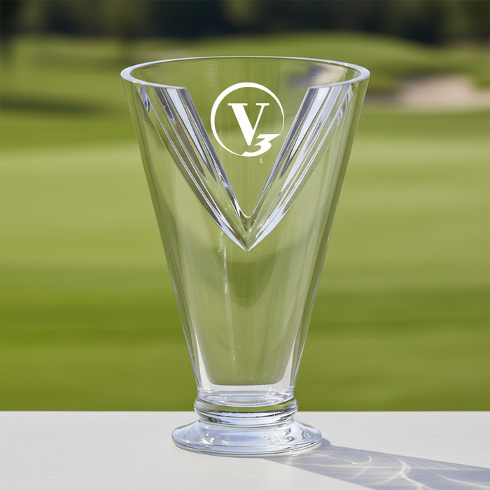 Custom Etched Logo Golf Victory Award Crystal Cup-Tournamentshowroom.com