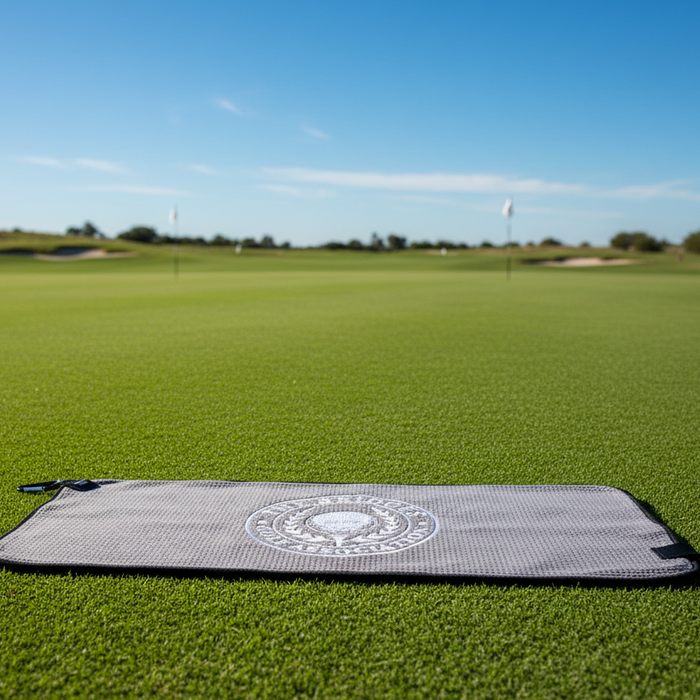 Custom Logo Magnetic Waffle Golf Towel - Tournamentshowroom.com