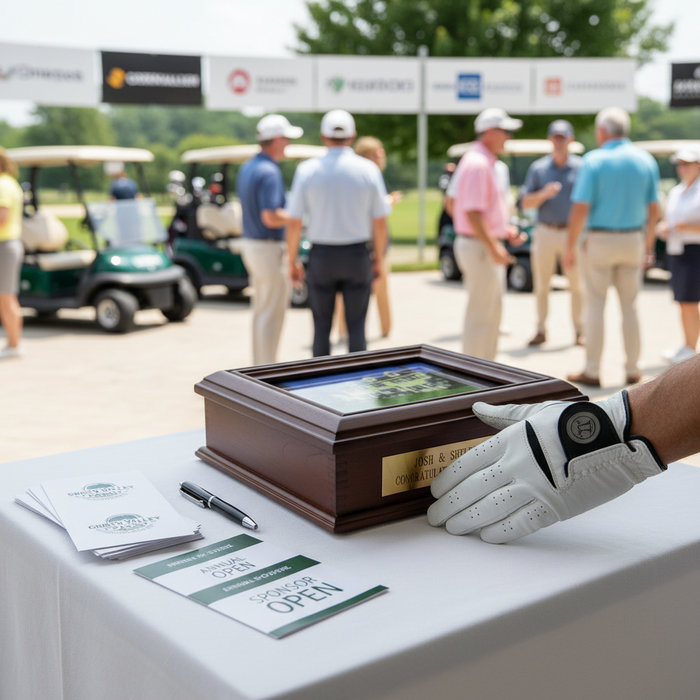 Custom Logo Engraved Keepsake Golf Box