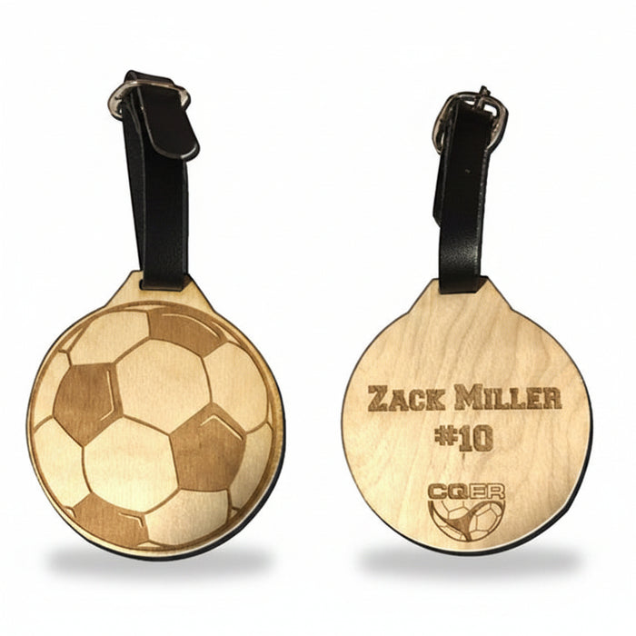 Golf Wood Luggage Tags - 3 1/2" W x 3 1/2" H-Tournamentshowroom.com