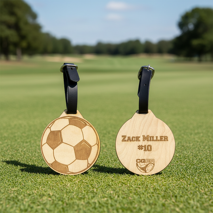 Custom Logo Golf Wood Luggage Tags