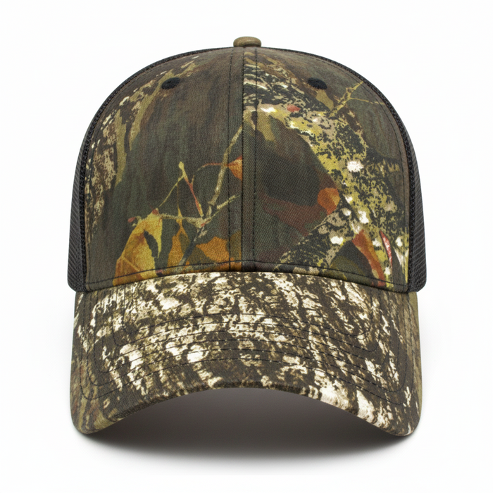 Custom Golf Camo Trucker Mesh Back Cap-Tournamentshowroom.com
