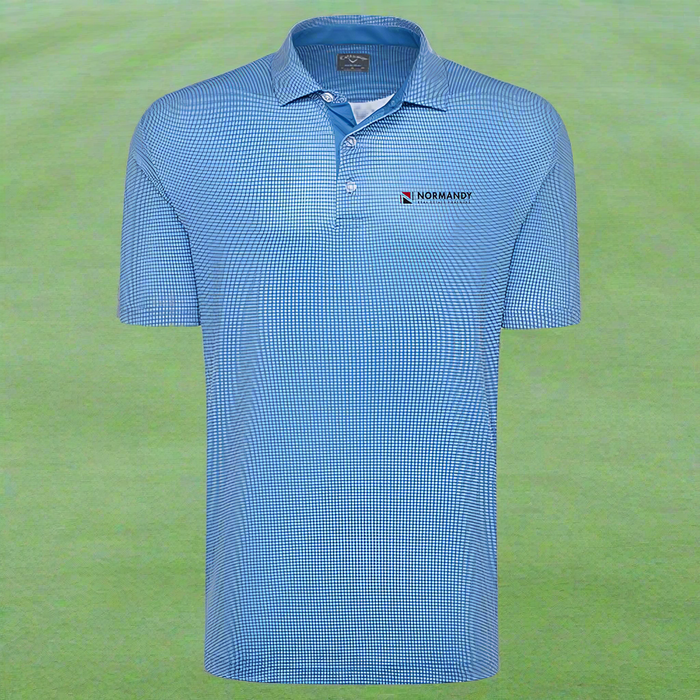 Custom Logo Embroidered Callaway® Men's Gingham Polo Shirt