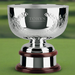 Custom Engraved Swatkins Supreme Laurel Wreath Bowl Award with silver-plated finish for golf tournament champions and corporate awards.