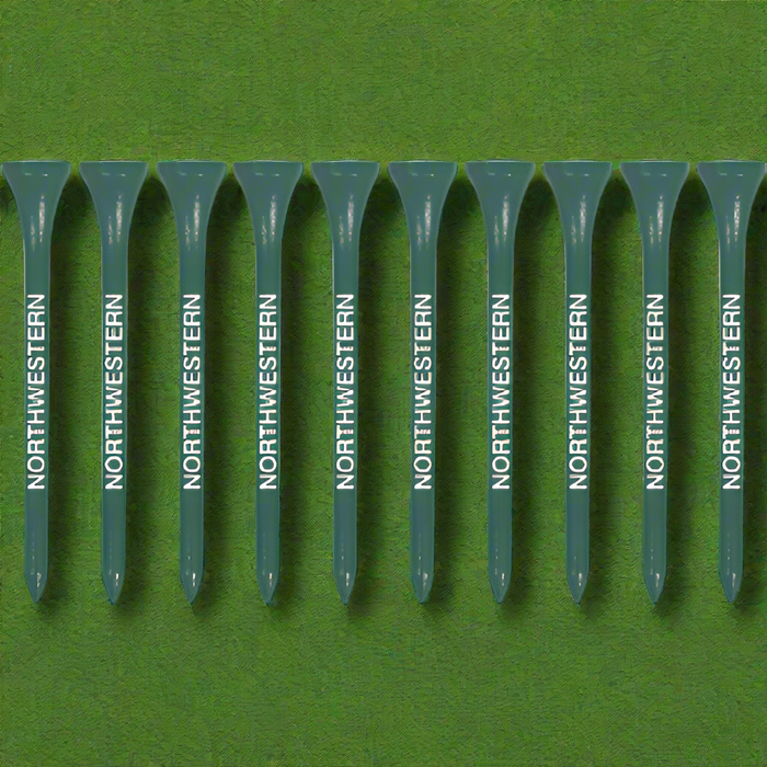 Custom Logo 10 Pack Professional Golf Tees with printed logo for golf tournament giveaways.