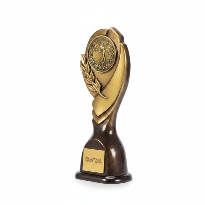 Custom classic golf trophy for golf outings, charity tournaments, and promotional events