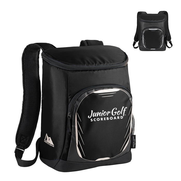 Personalized golf cooler backpack with custom logo for promotional giveaways and corporate events