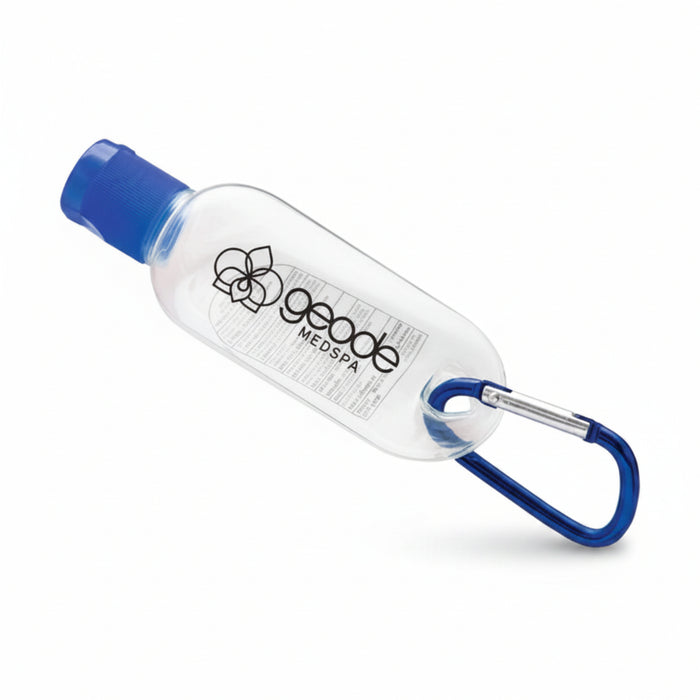 Branded 1oz Clip-N-Go Hand Sanitizer for corporate gifts and client appreciation events