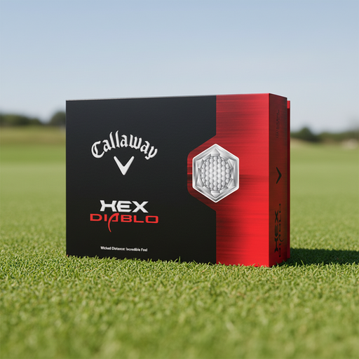 Custom Logo Callaway Hex Diablo golf balls for golf tournament giveaways and corporate golf events.