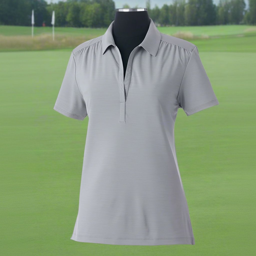 Custom Logo Callaway Ladies' Tonal Polo Shirt embroidered for golf tournaments and corporate events.