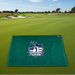 Custom Logo Chroma Caddy Golf Towel with brass grommet and hook for golf tournament giveaways.