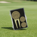 Custom Logo Commander Golf Gift Kit with divot tool and ball markers for golf tournament giveaways.