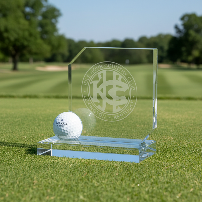 Custom Logo Commemorative Golf Medal Award with full-color imprint for golf tournament winners and participants.