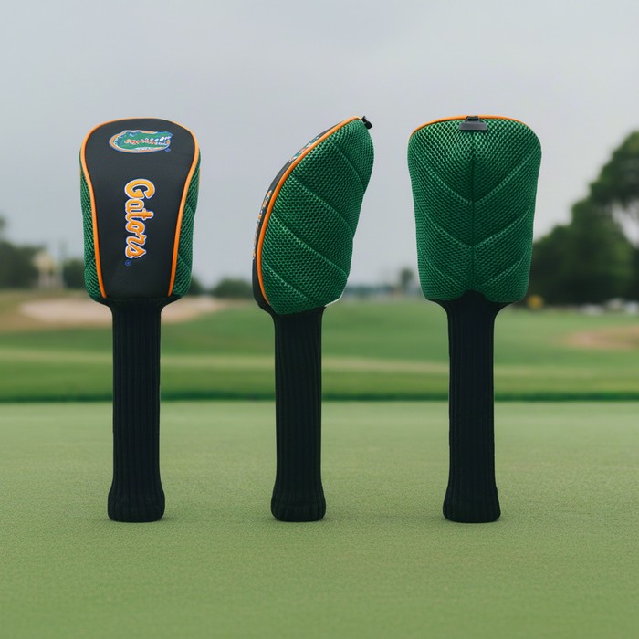 Custom Logo Contour Fit Long Neck Golf Head Cover with custom branding for golf tournaments and corporate giveaways.
