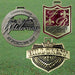 Custom logo die cast golf bag tags with antique metal finish for golf tournaments and corporate giveaways