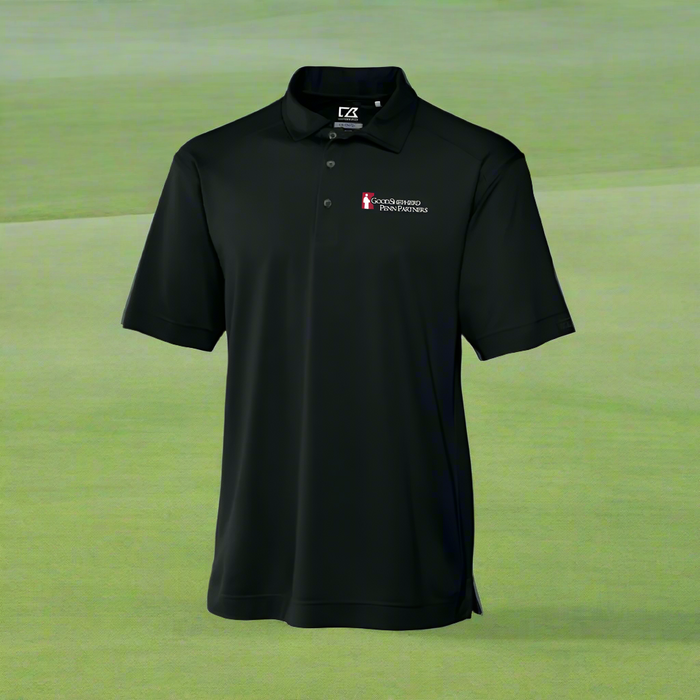Custom Logo Embroidered Men's Cutter & Buck DryTec Genre Polo Big & Tall with company logo for golf events and promotional apparel.