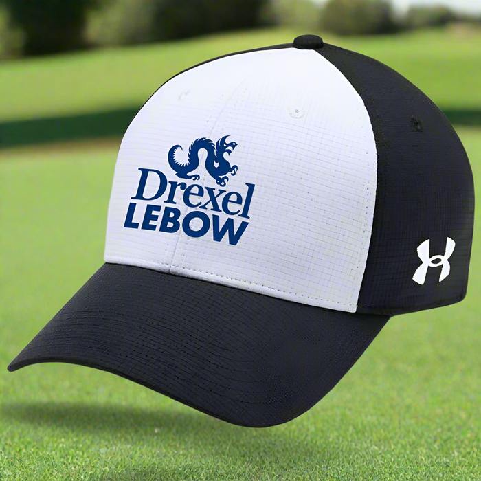 Custom Logo Embroidered Under Armour ArmourVent™ Colorblock Cap with company logo for golf tournaments and corporate apparel.