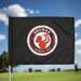 Custom Logo Golf Pin Flag with PVC tube for golf tournament sponsor branding and club events.