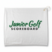 Personalized performance golf towel for corporate outings and sponsor gifts