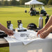 Custom branded golf towel for tournament merchandise and promotional events