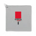 Close-up of recycled 200g microfiber golf towel with custom logo imprint