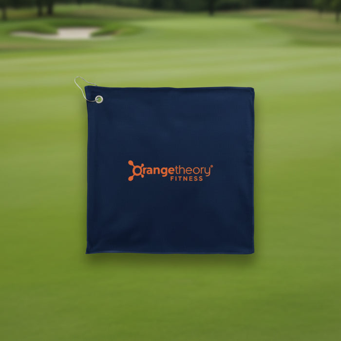 Custom Logo 15 x 15-inch recycled microfiber golf towel for tournament giveaways