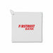 Close-up view of recycled terry polyester golf towel with custom logo imprint