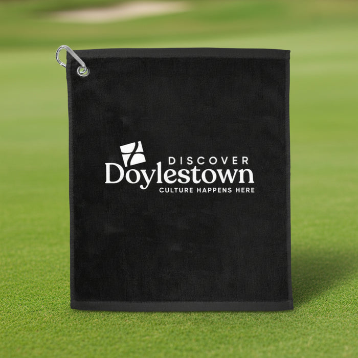 Custom Logo 15 x 18-inch terry golf towel for tournament giveaways