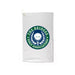 Close-up of waffle texture golf towel with custom logo imprint