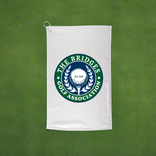 Custom Logo 16 x 25-inch waffle golf towel for tournament giveaways and golf outings