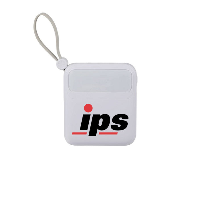 Custom Logo PWR Boost Portable Power Bank with Charging Cables 20W PD 10,000mAh