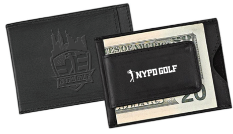Golfers Magnetic Leather Money Clip