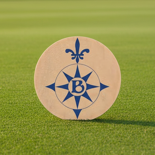Jumbo Quarter Size Wooden Custom Printed Ball Marker - Tournamentshowroom.com