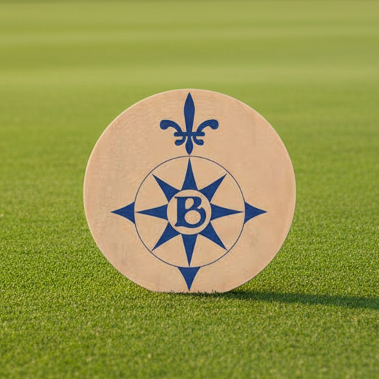 Jumbo Quarter Size Wooden Custom Printed Ball Marker - Tournamentshowroom.com
