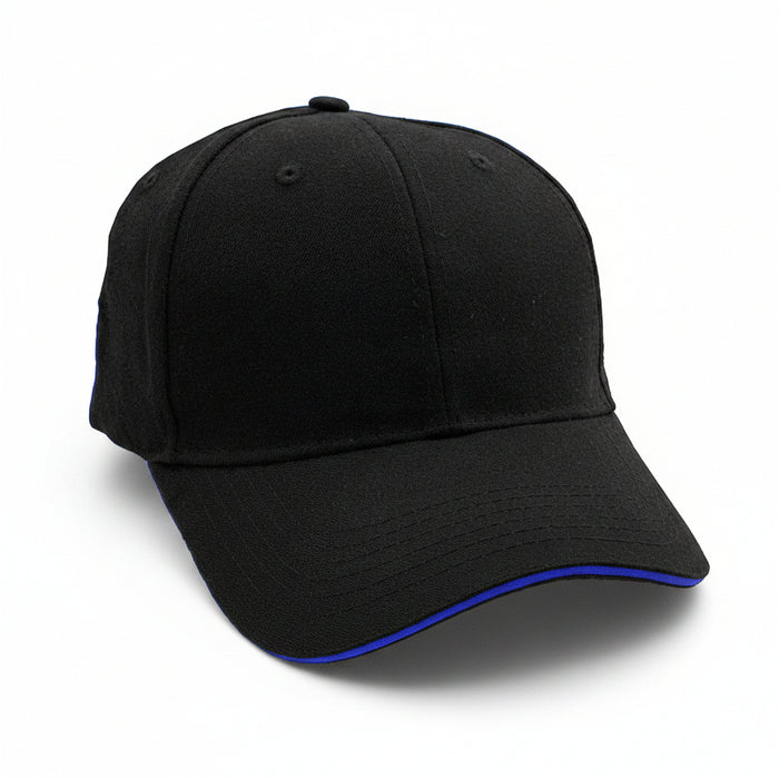 Brushed Cotton Sandwich Visor Golf Cap Embroidered with your Logo-Tournamentshowroom.com