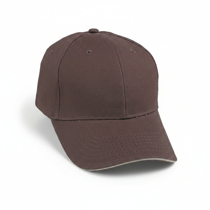 Brushed Cotton Sandwich Visor Golf Cap Embroidered with your Logo-Tournamentshowroom.com