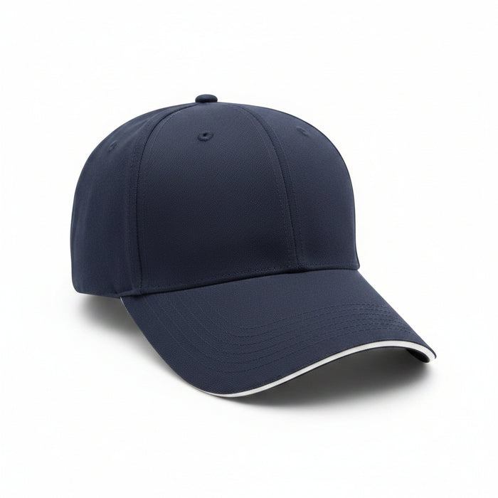 Brushed Cotton Sandwich Visor Golf Cap Embroidered with your Logo-Tournamentshowroom.com