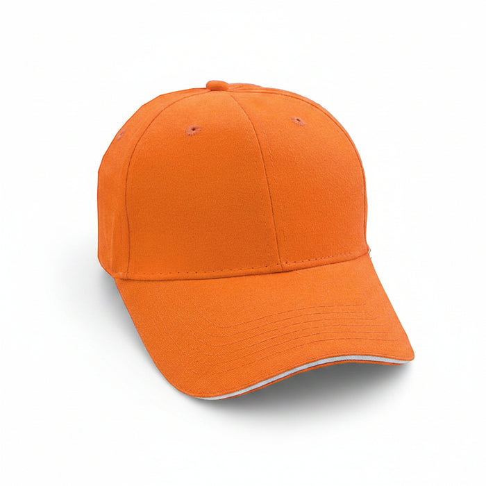 Brushed Cotton Sandwich Visor Golf Cap Embroidered with your Logo-Tournamentshowroom.com