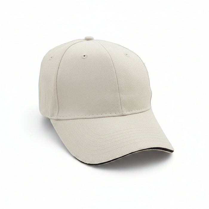 Brushed Cotton Sandwich Visor Golf Cap Embroidered with your Logo-Tournamentshowroom.com