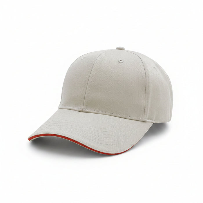Brushed Cotton Sandwich Visor Golf Cap Embroidered with your Logo-Tournamentshowroom.com