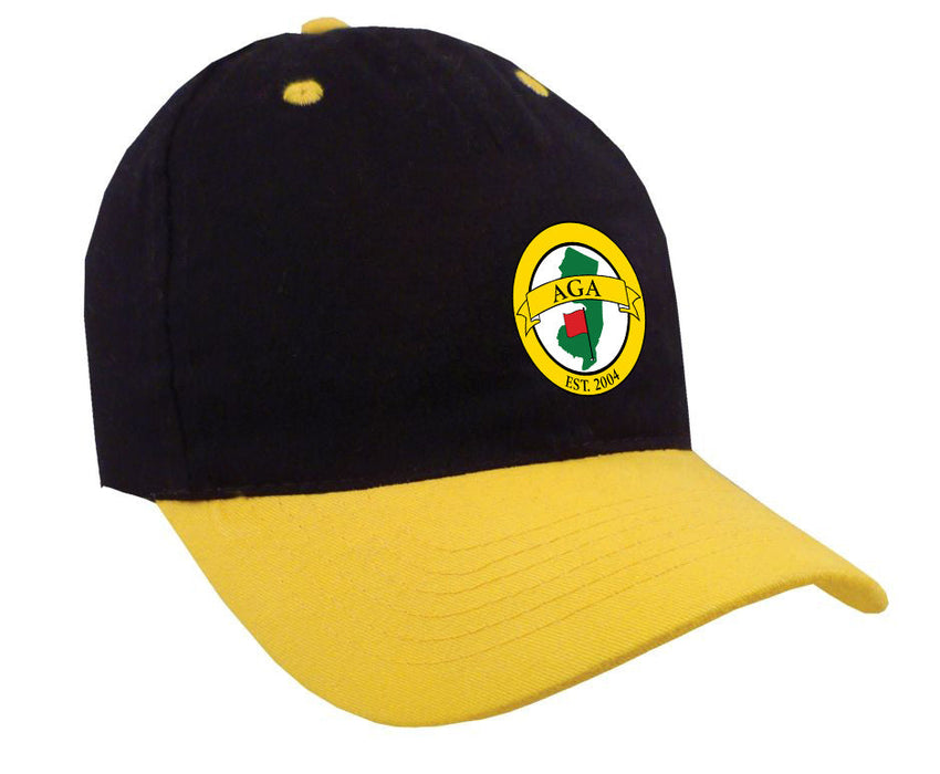 Two Tone Brushed Cotton Twill Golf Cap Embroidered with Your Logo