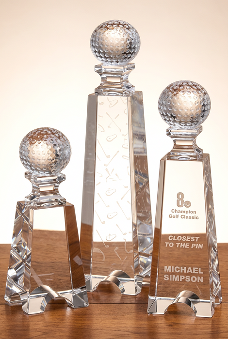 Pillar Based Crystal Golf Award-Tournamentshowroom.com