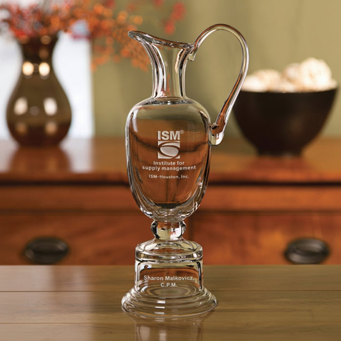 Claret Cup Crystal Custom Logo Golf Award-Tournamentshowroom.com