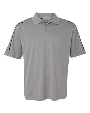 Custom Logo Embroidered Men's Adidas Golf Climalite 3-Stripe Cuff Sport Shirt