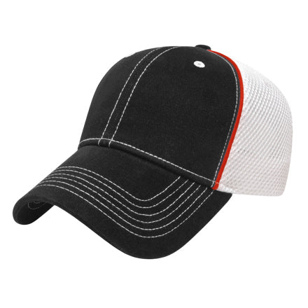 Custom Logo Double Mesh w/Piping Golf Cap