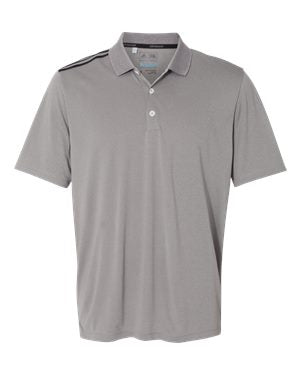 Custom Logo Embroidered Men's Adidas Golf Climacool 3 Stripe Shoulder Sport Shirt