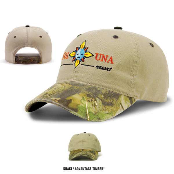 Custom Fish Hook Camo Golf Cap Embroidered with Your Logo
