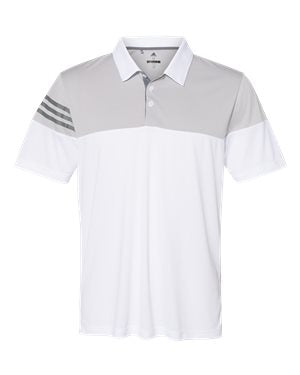 Custom Logo Embroidered Men's Adidas Heather 3-Stripes Block Sport Shirt