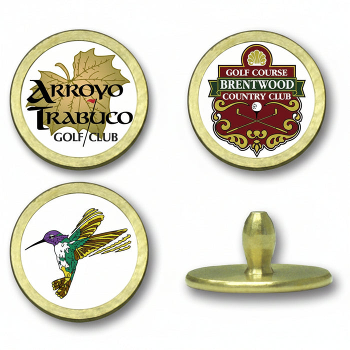 Golf Tour Brass Ball Markers 3/4"-Tournamentshowroom.com