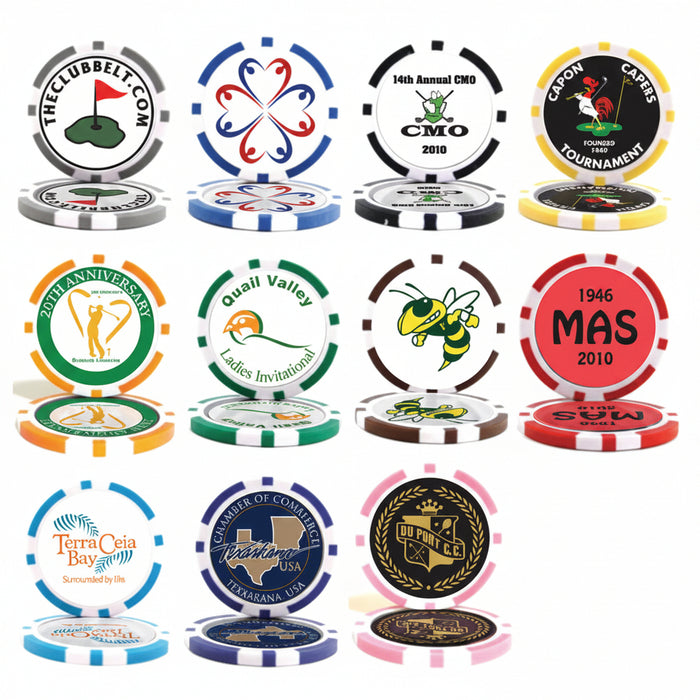 11.5 gram ABS Poker Chips with 8 Stripes (Full Color Laminated Decals)-Tournamentshowroom.com